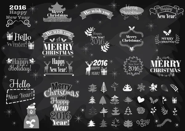 Kartkę z życzeniami szczęśliwego nowego roku 2016 — Wektor stockowy