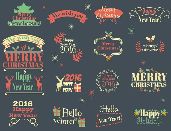 Kellemes karácsonyi ünnepeket és boldog új évet kíván — Stock Vector