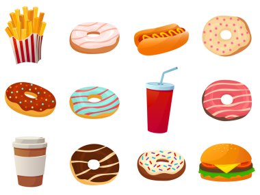 çizgi film çörek ve fast food