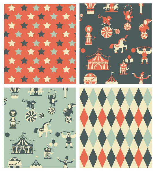 Vintage circus samling — Stock vektor