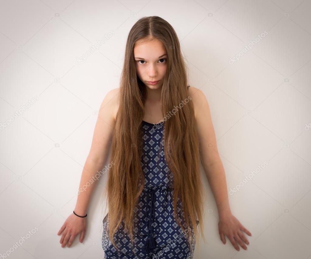 Teenage Girl With Extremely Long Hair