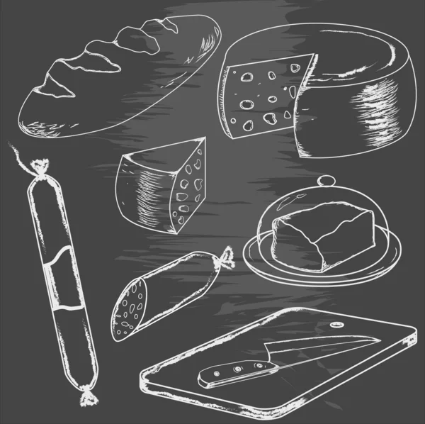 LUNCH DE CHALK — Image vectorielle