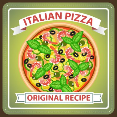 PIZZA RETRO ITALIAN MENU POSTER 3