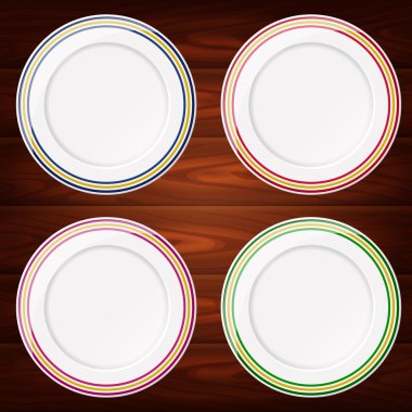 PLATES COLORED LINES 4