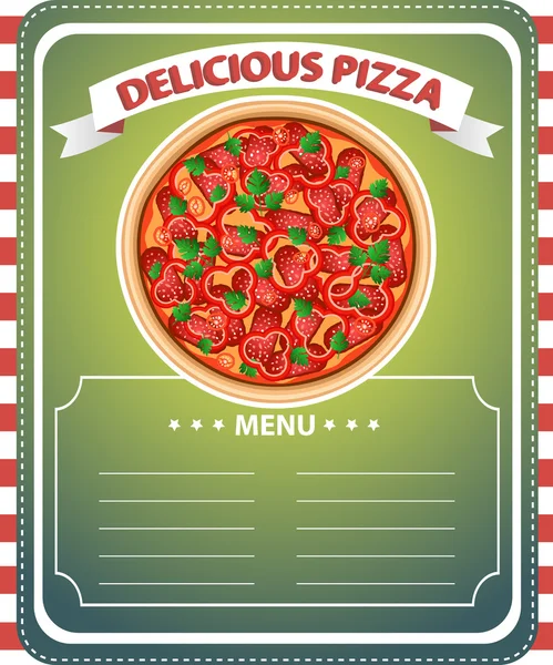 PIZZA RETRO ITALIAN MENU POSTER 2 — Stock Vector