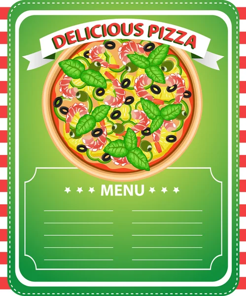 MENU PIZZA RETRO ITALIANO POSTER 8 — Vettoriale Stock