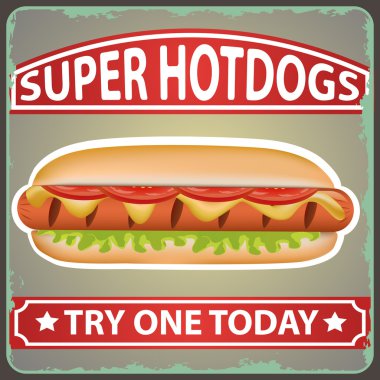 HOT DOG RETRO POSTER 3