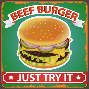 BURGER RETRO POSTER 8