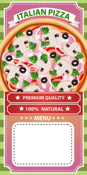 PIZZA RETRO MENU 4 — Stock Vector