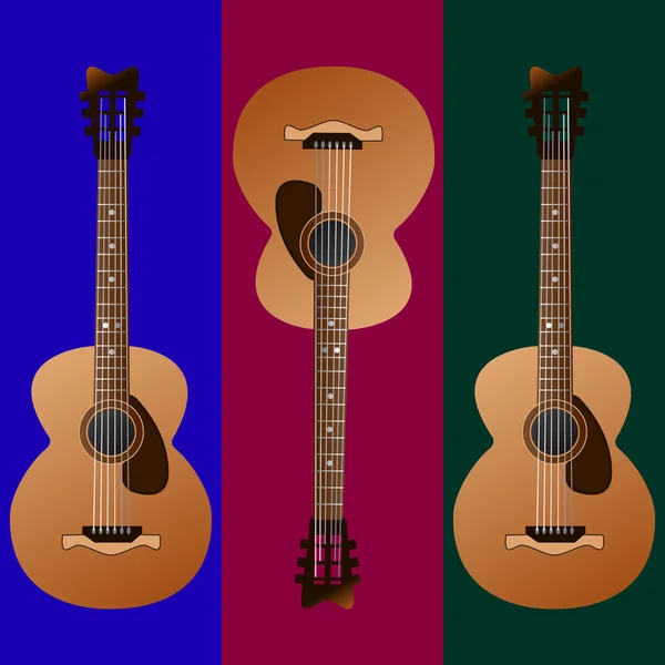 ANTECEDENTES DE COLORES GUITARES — Vector de stock