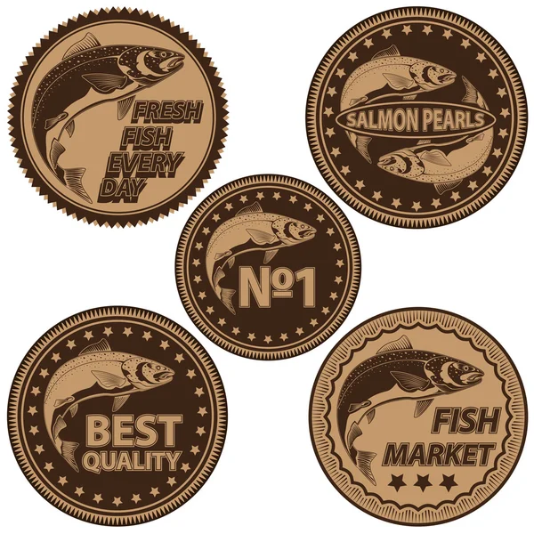 SALMON FISH FISHING LOGOS COLLECTION 2