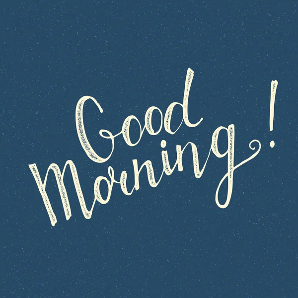 Good Morning handwritten lettering — Stock Vector