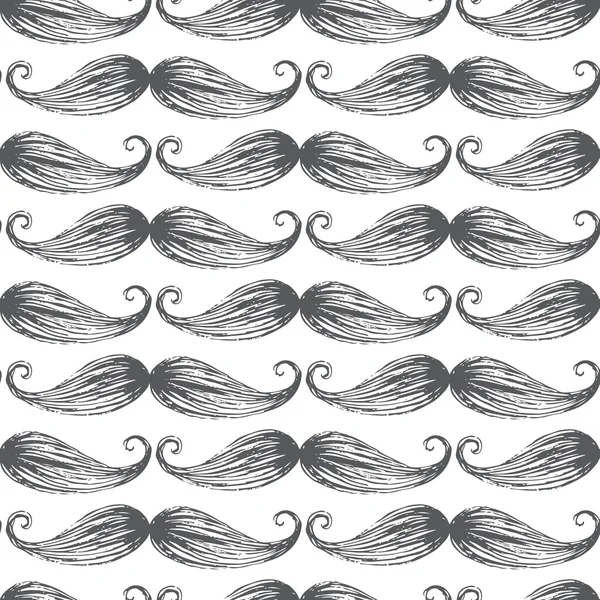 Mustache patrón sin costura — Vector de stock