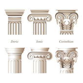 Säulen in verschiedenen Stilen