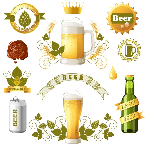 Beer emblems — Stock Vector