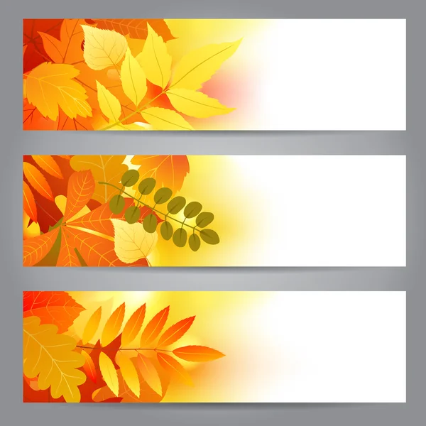 Banderas de otoño — Vector de stock