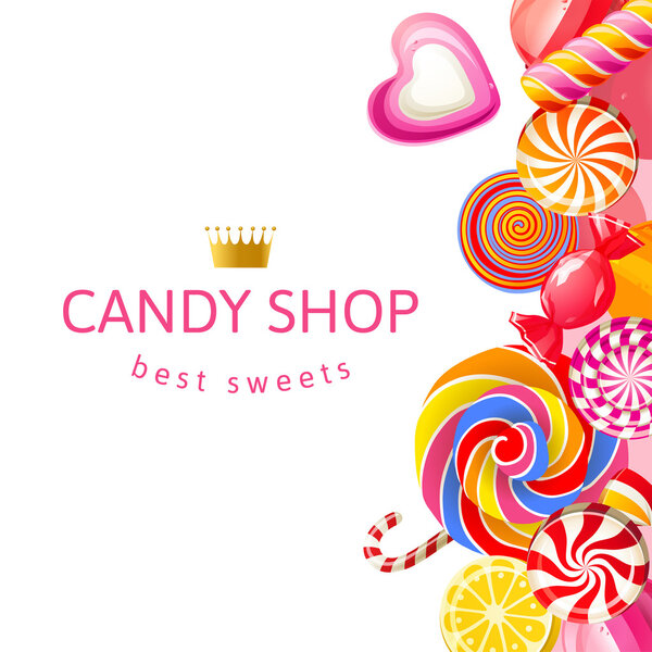 Bright background with candies