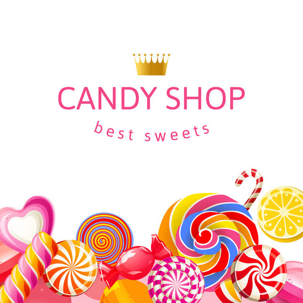 Bright background with candies