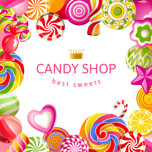 Bright background with candies