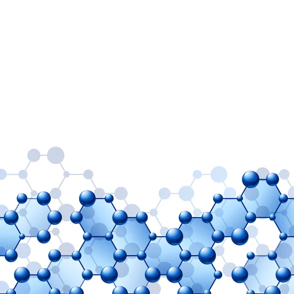 Contexte avec la structure des molécules — Image vectorielle