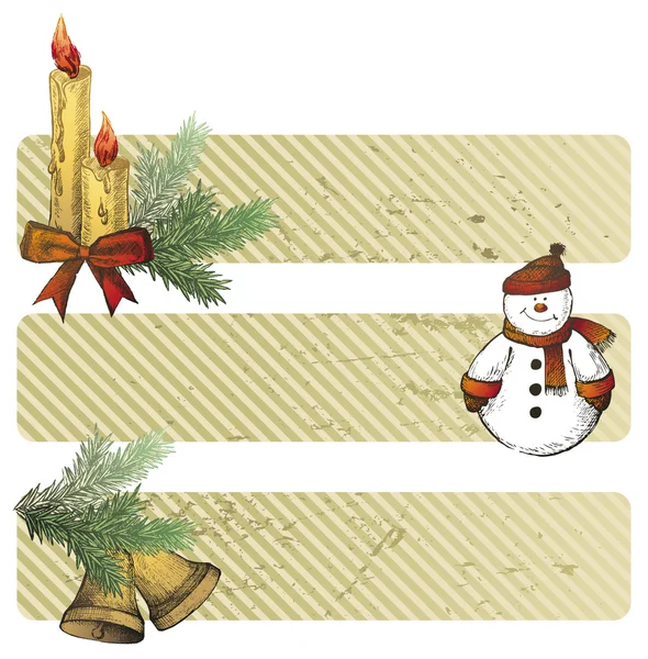 Christmas horizontal banners — Stock Vector