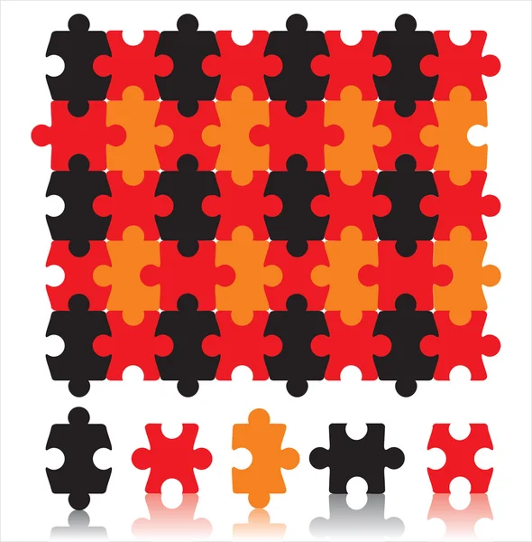 Kleurrijke puzzels — Stockvector