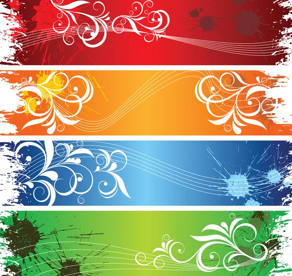 Bannières colorées . — Image vectorielle