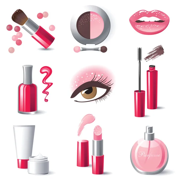 Iconos de maquillaje — Vector de stock