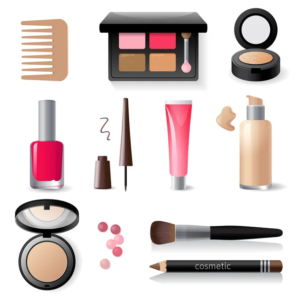 Conjunto de icono de maquillaje — Vector de stock