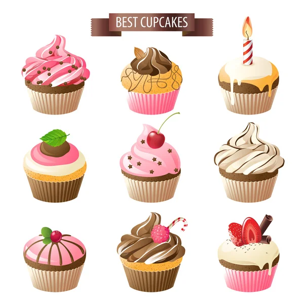 Cupcakes — Vetor de Stock