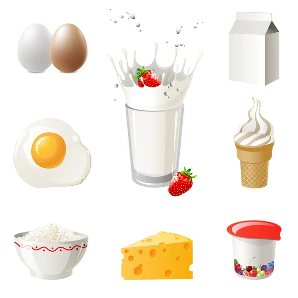 Milk products — Stock Vector