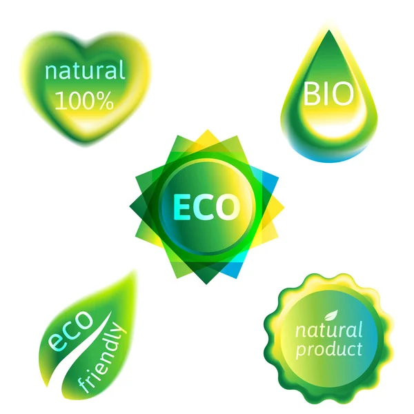 Set de etiquetas ecológicas — Archivo Imágenes Vectoriales