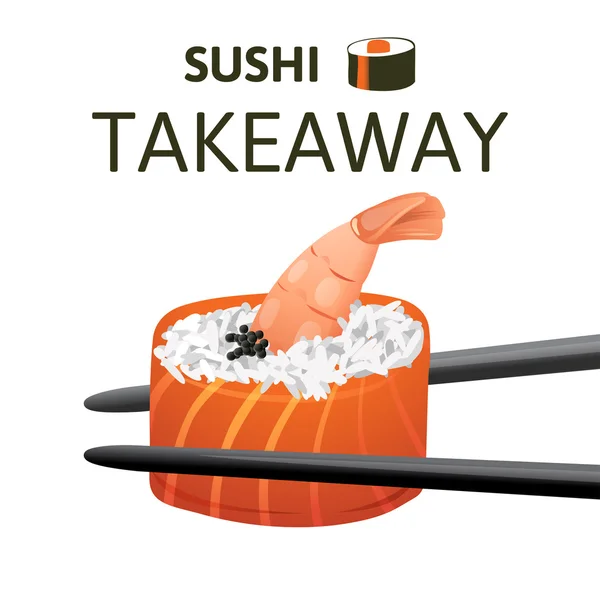 Sushi  takeaway — Stock Vector