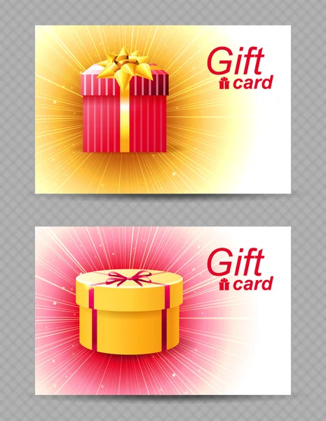 2 tarjetas de regalo — Vector de stock