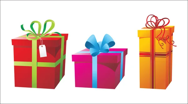 3 presenta cajas — Vector de stock