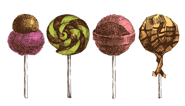 Hand getrokken lollies — Stockvector