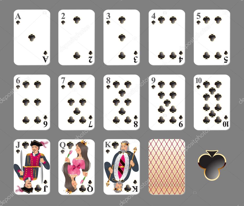 Playing cards - club suit