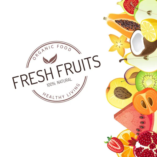 Fundo das frutas — Vetor de Stock