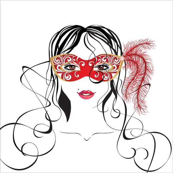 Karnaval maskeli kız