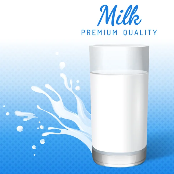 Стакан молока — стоковый вектор