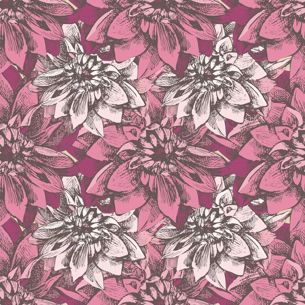 Dahlia sans couture — Image vectorielle