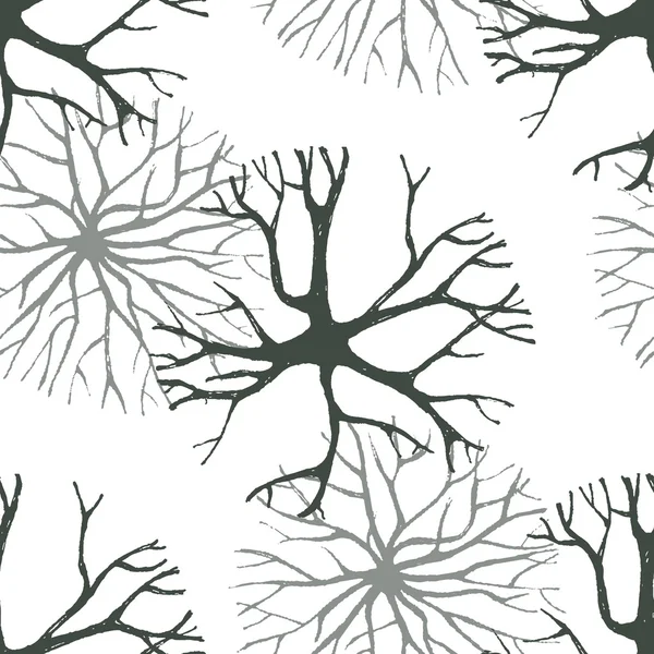 Motif sans couture avec des arbres — Image vectorielle