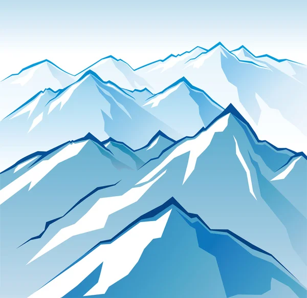 Icy mountains — Stock Vector