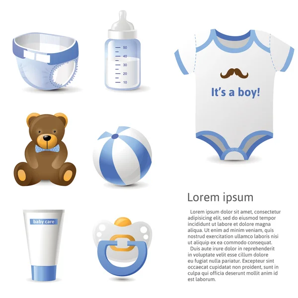 Bebek duş Icons set