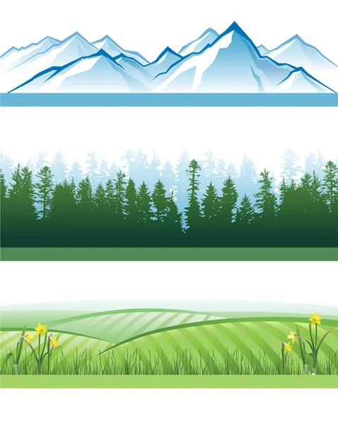 Banderas de paisaje — Vector de stock