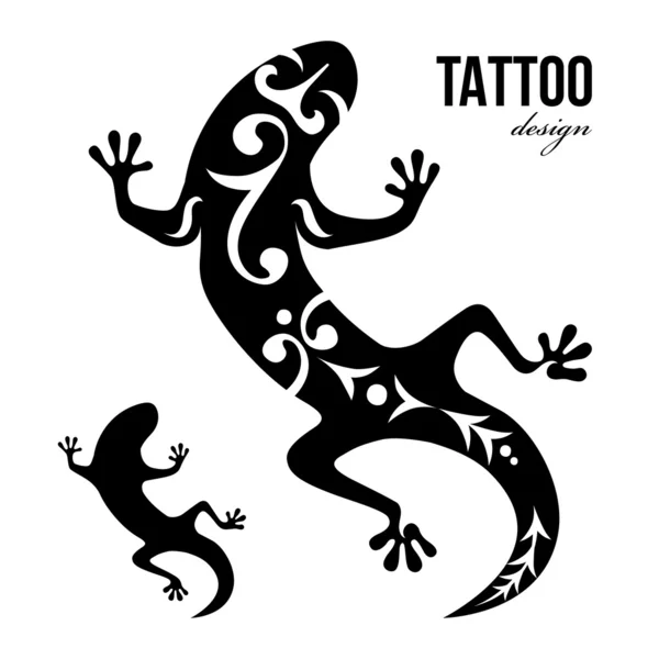 Gecko tattoo — Stockvector