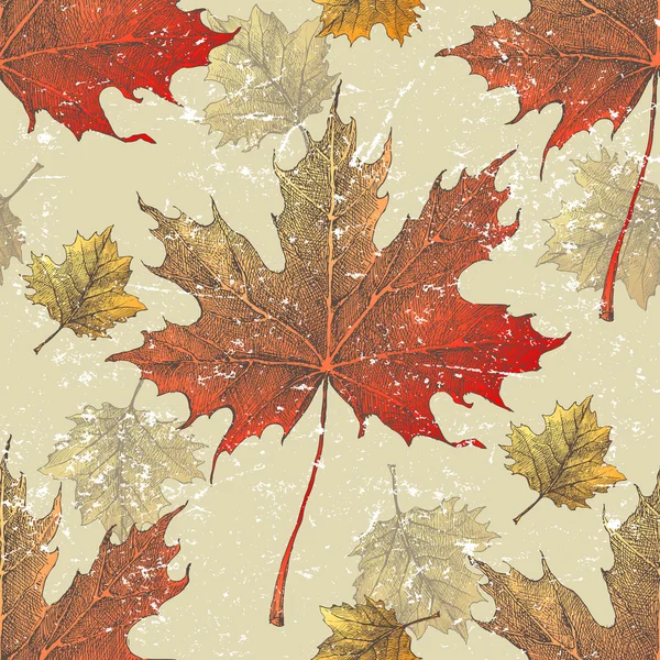 Осенние листья бесшовные — стоковый вектор