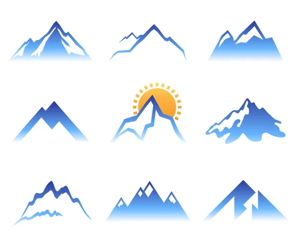 Montañas signos — Archivo Imágenes Vectoriales