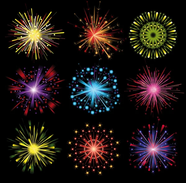 Nové aplikace fireworks. — Stockový vektor