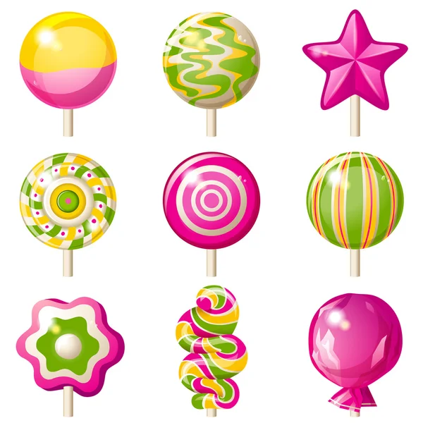 Lollipops set — Stock Vector